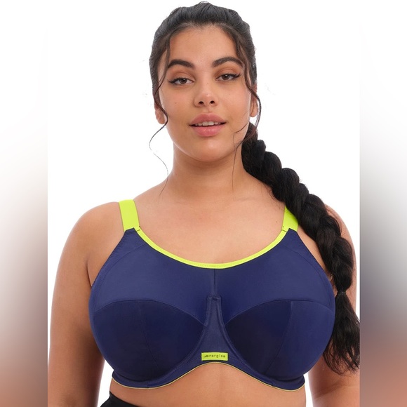 Elomi Energise Underwire Sports Bra Women’s Size 34I Navy NWT - Picture 1 of 8